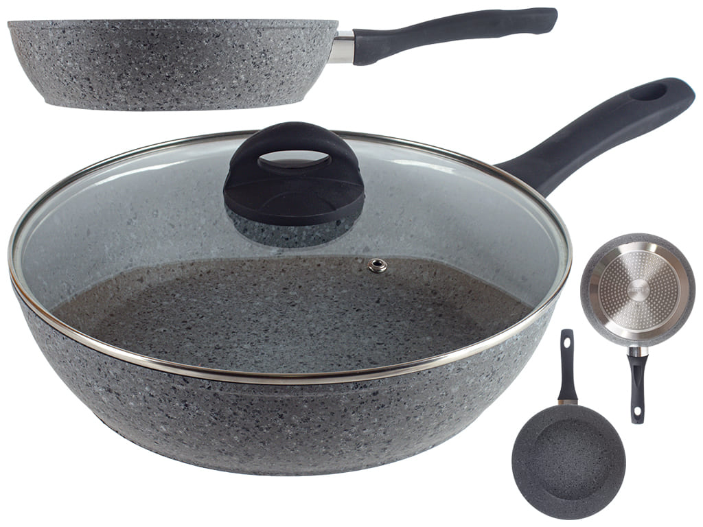 Besser Döküm Tava "Granite" Kaplama, İndüksiyon Taban, Kapaklı 28 cm