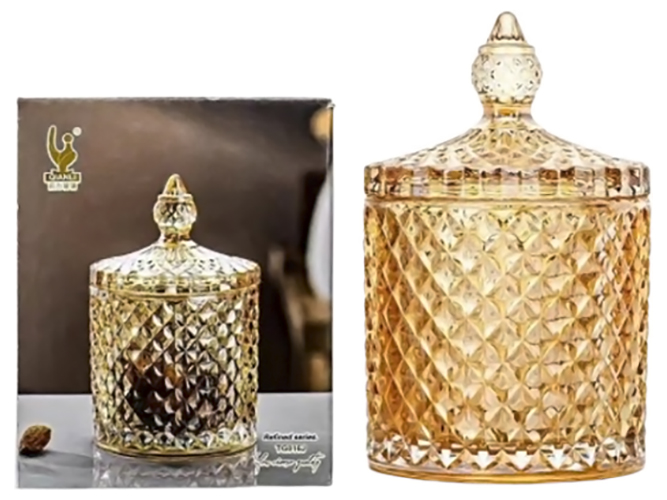 "Diamond Amber" Kapaklı Şekerlik, 8,5 cm